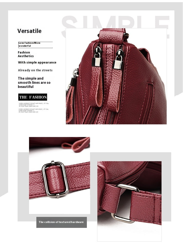 Leather Crossbody Bag For Women Large Capacity Durable Everyday Use Premium Look