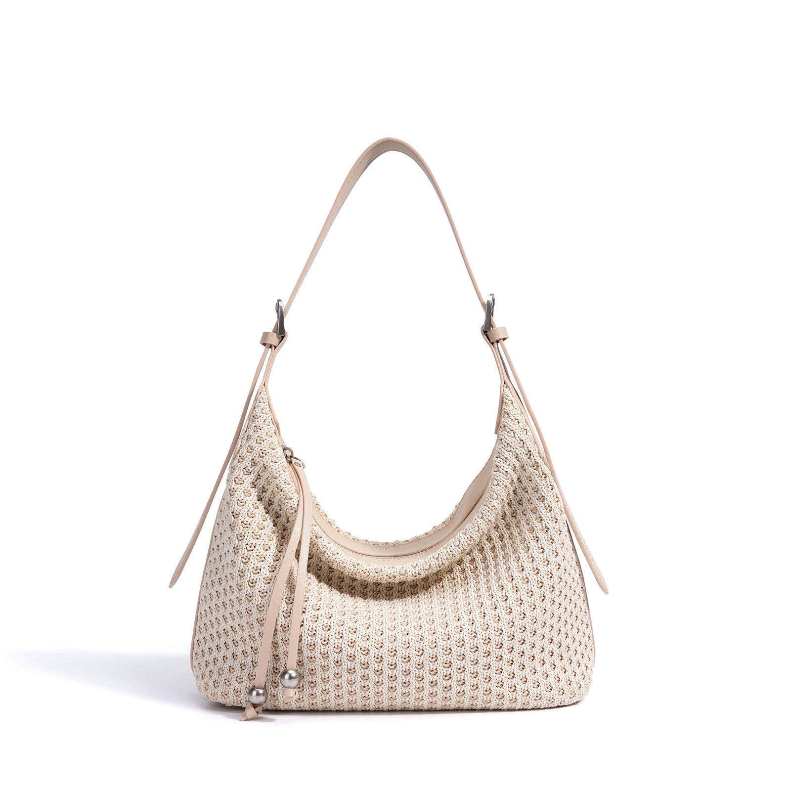 Retro Straw Woven Dumpling Bag For Women Chic Large Capacity Versatile Shoulder Bag