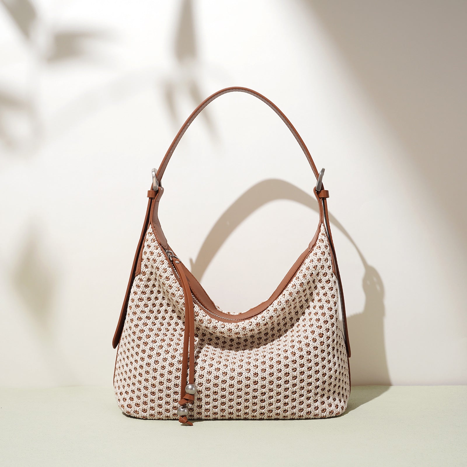 Retro Straw Woven Dumpling Bag For Women Chic Large Capacity Versatile Shoulder Bag