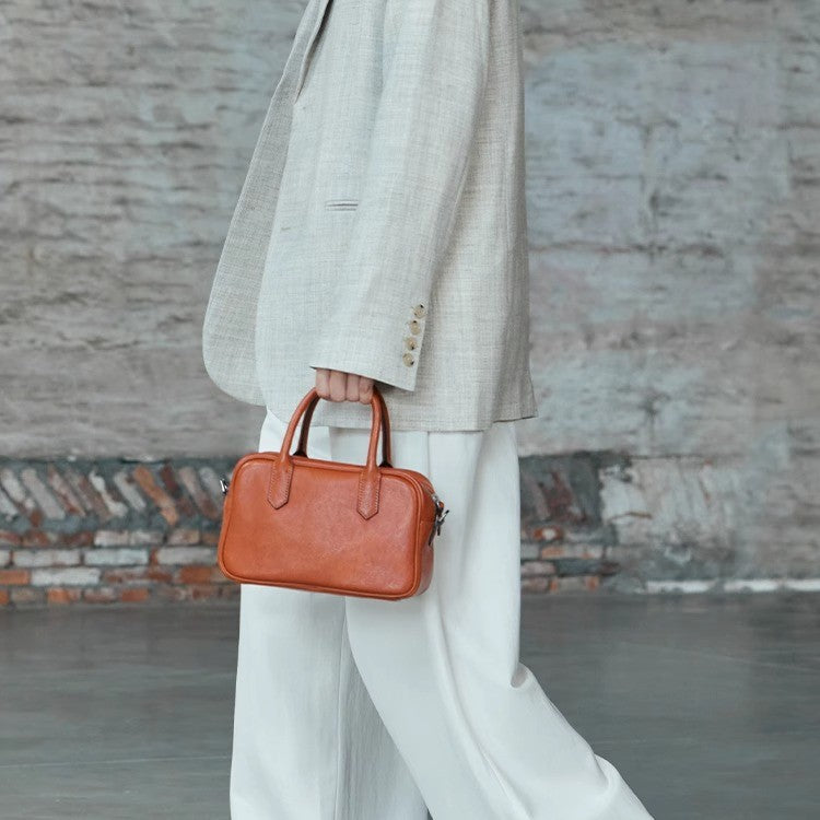 Genuine Top Grain Leather Crossbody Bag For Women With Inner Patch Pocket And Daily Commuter Style