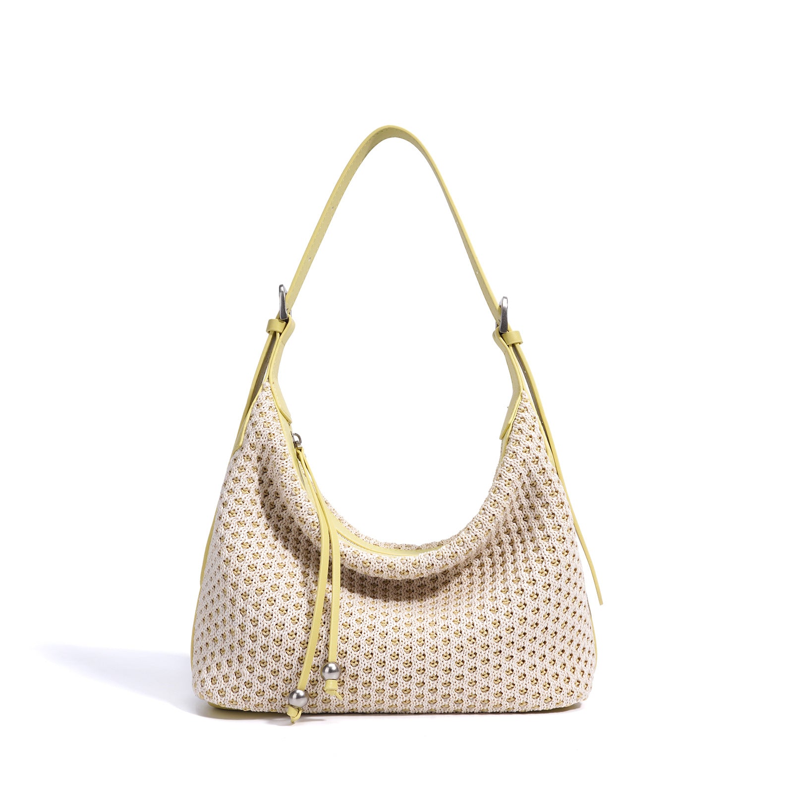 Retro Straw Woven Dumpling Bag For Women Chic Large Capacity Versatile Shoulder Bag
