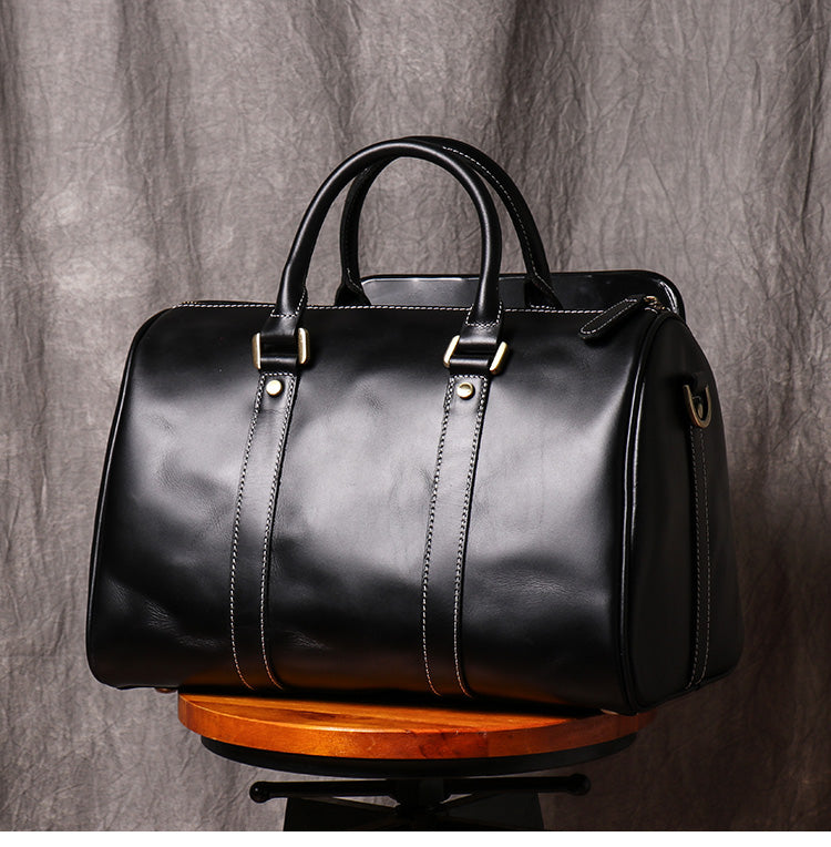 Leather Travel Bag Original Retro Handmade Unisex Portable Carryall For Men And Women Durable