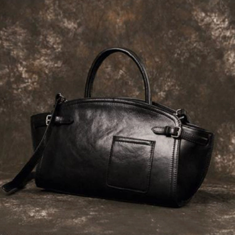 Leather Women's Crossbody Bag With Zippered Pockets And Phone Pocket For Everyday Versatility